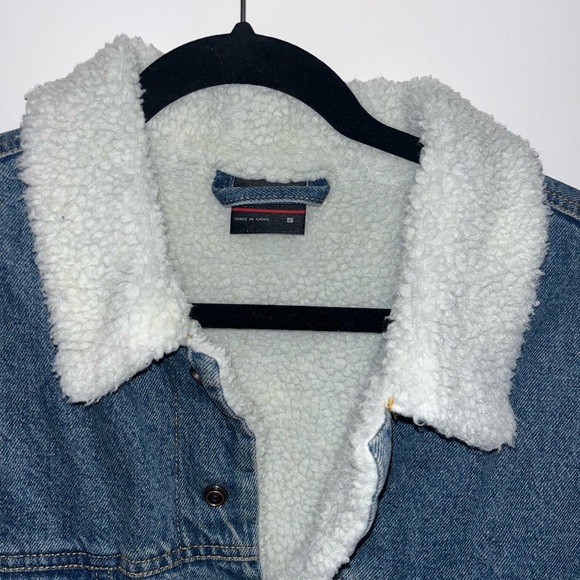 Alpine Swiss Ryker Sherpa Lined Denim Trucker Jacket - Picture 4 of 8